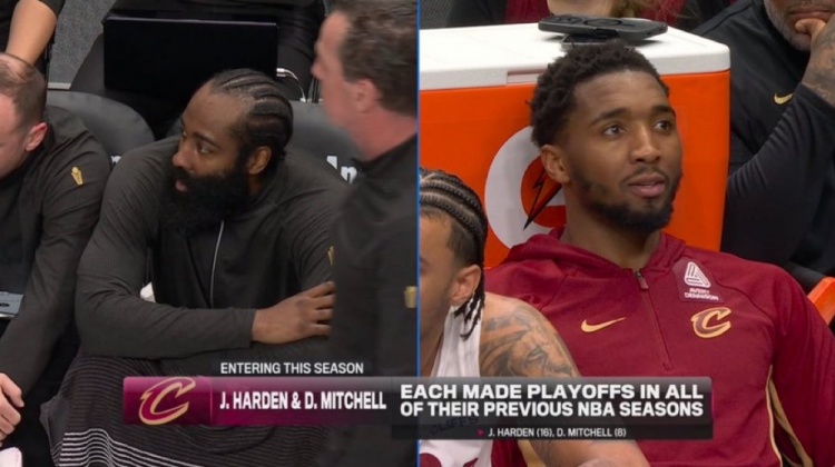 九游-转播方晒纪录：哈登和米切尔生涯从未缺席过季后赛